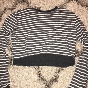 long sleeve cropped sweater